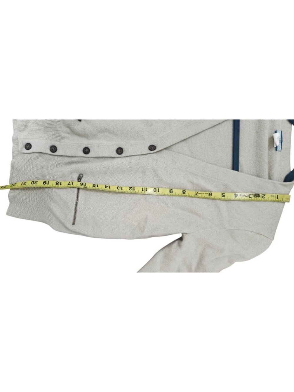 J.Crew Women’s 100% Cashmere Cardigan Gray Size S Zip Pocket Button Front Soft - Picture 6 of 9